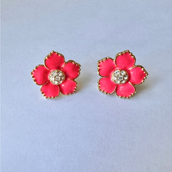 Kate Spade Pink Petal Puff Stud Earrings, OS - Picture 6 of 9
